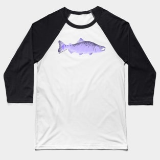 Purple Salmon Baseball T-Shirt